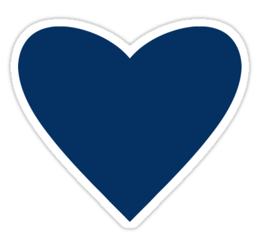 Navy blue heart clipart.