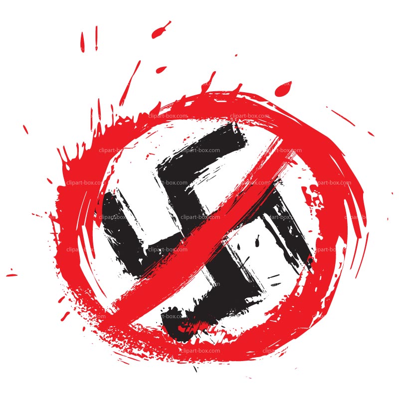 CLIPART NO NAZI SYMBOL GRUNGE SYLE.