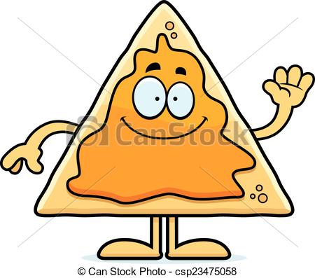 Cartoon Nachos Waving.