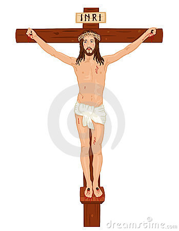 Jesus is nailed to the cross clipart.