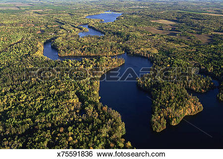 Stock Images of Taego Lake on the Namekagon River in Wisconsin.