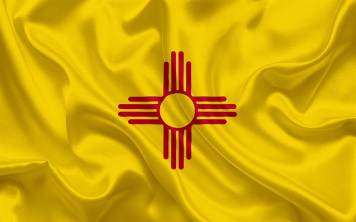 Download wallpapers New Mexico State Flag, flags of States.