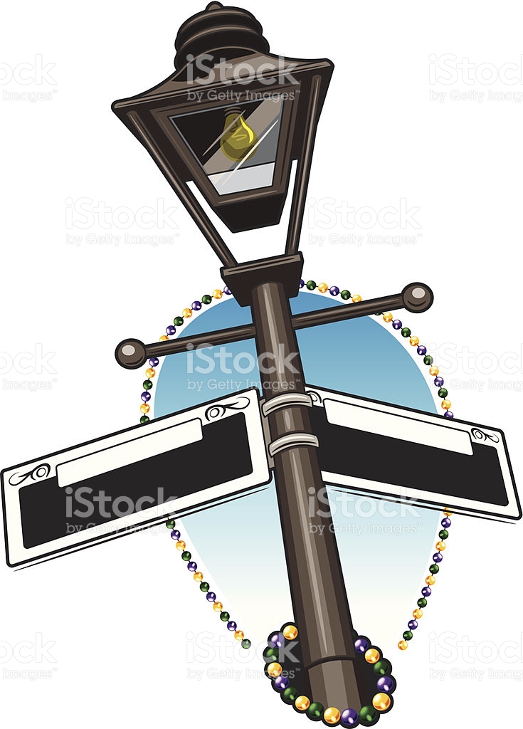 New Orleans Street Lamp Clipart.