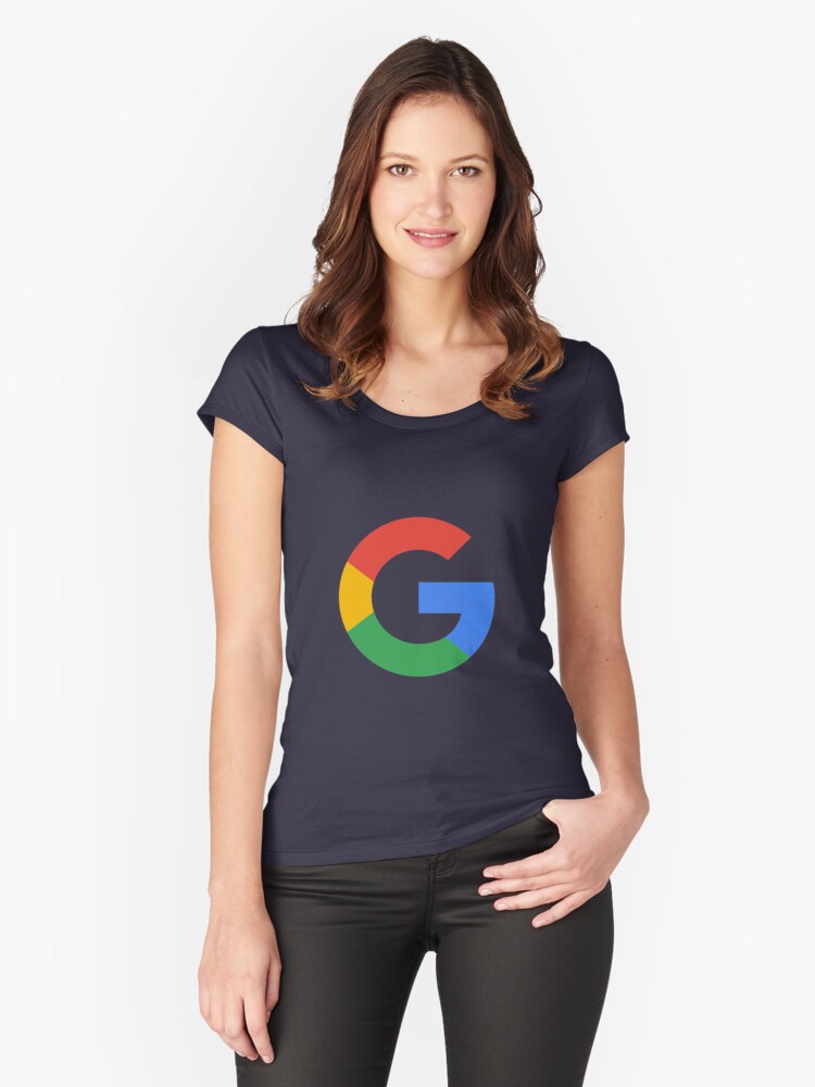 \'Google Logo\' Women\'s Fitted Scoop T.