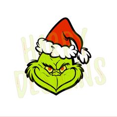 Grinch Face Clip Art.