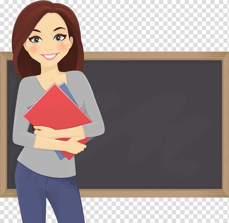 Brown haired woman illustration, The New Teacher Survival.