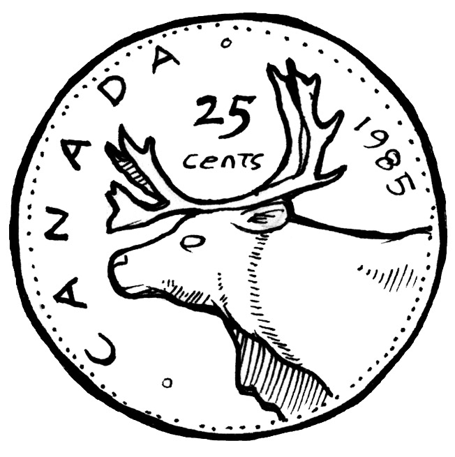 Canadian Nickel Clipart.