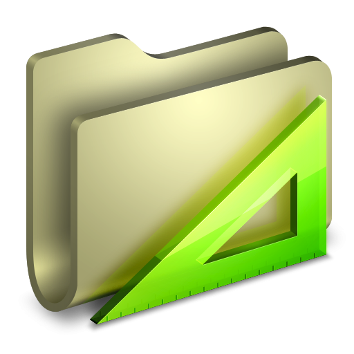 3D Folder Yellow Applications Icon, PNG ClipArt Image.