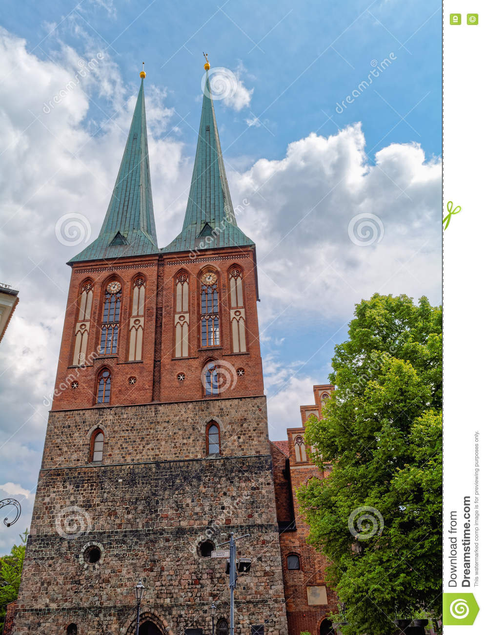 St. Nicholas Church (Nikolaikirche), In Berlin, Germany Stock.