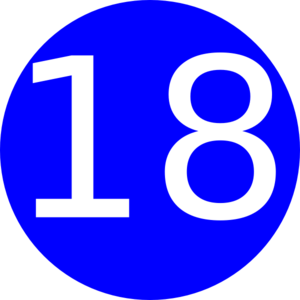 Number 18 Blue Background Clip Art at Clker.com.