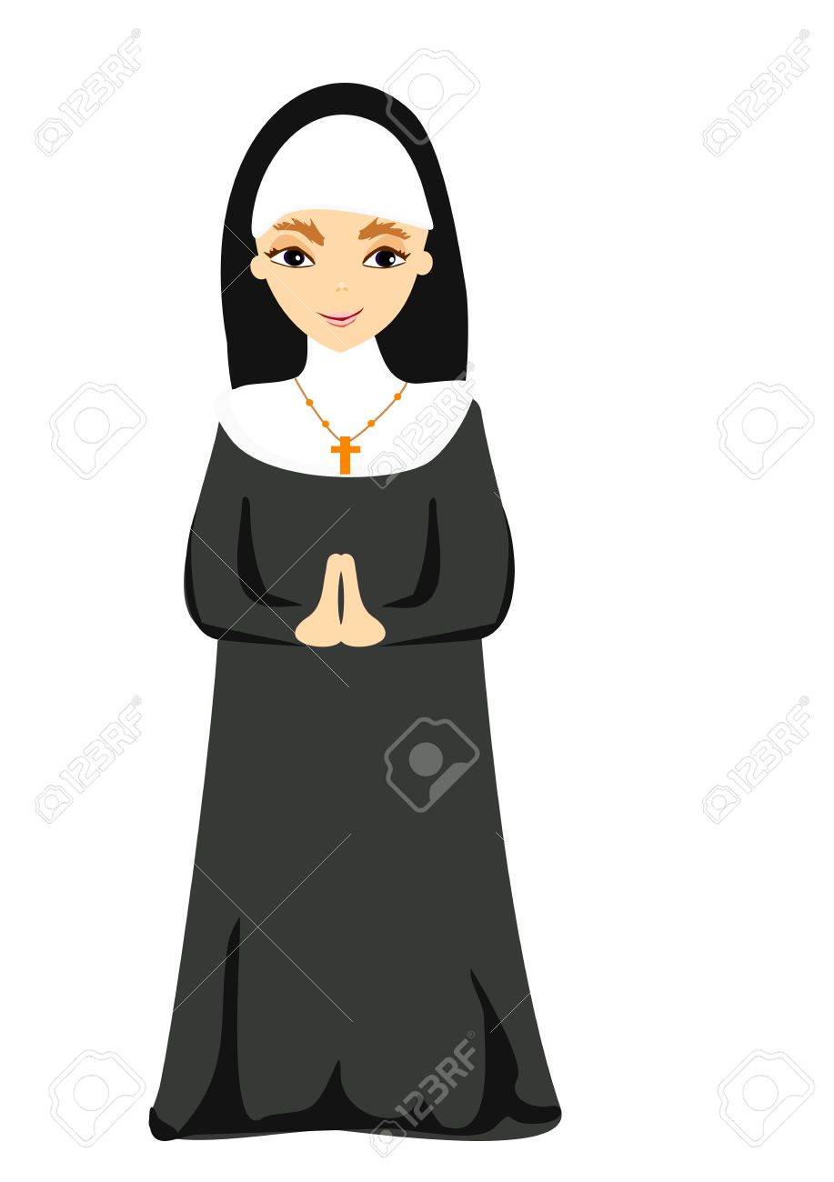 Nun Cartoon Clipart.