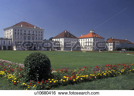 Stock Images of Nymphenburg Palace, Munich, Germany, Bavaria.