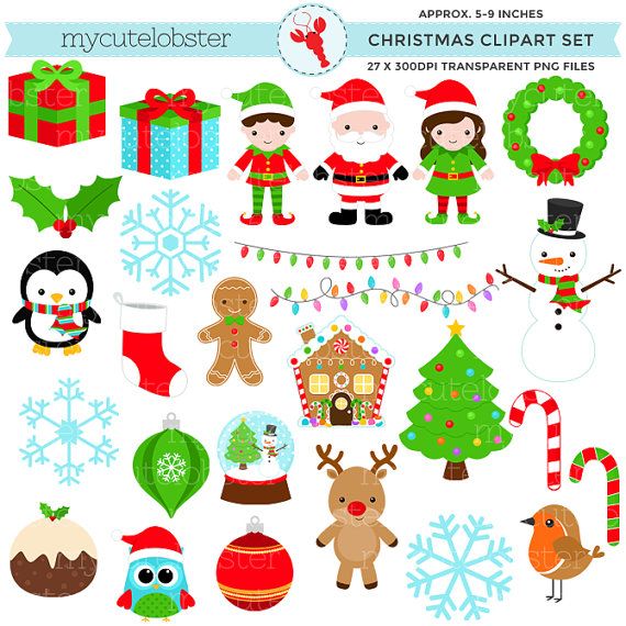 Christmas Clipart Set.