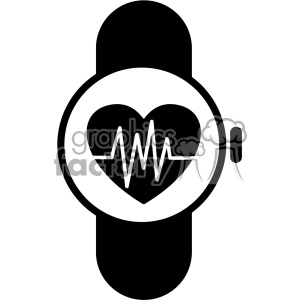 smart watch ekg vector icon . Royalty.