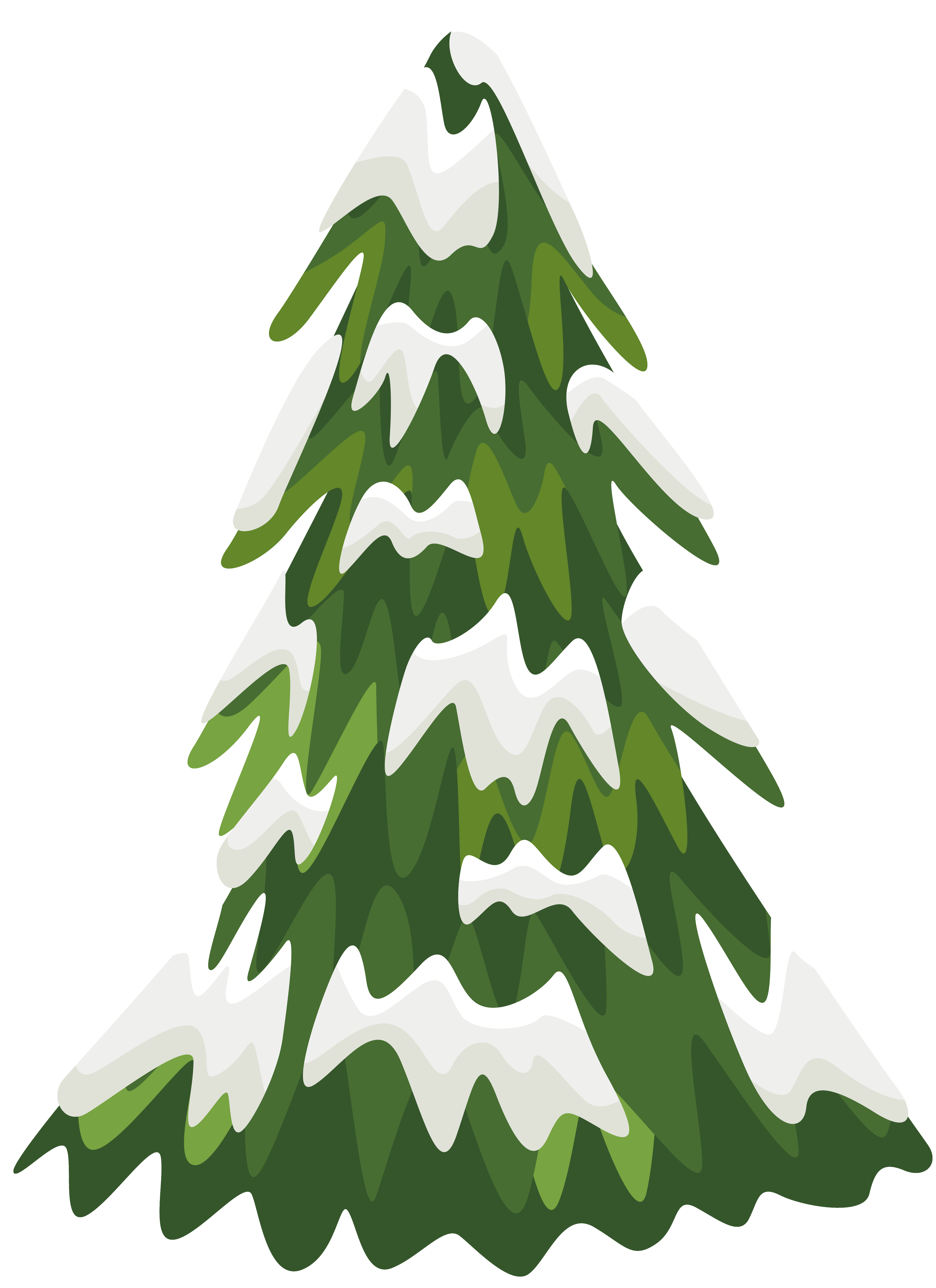 Snowy tree tree clipart.