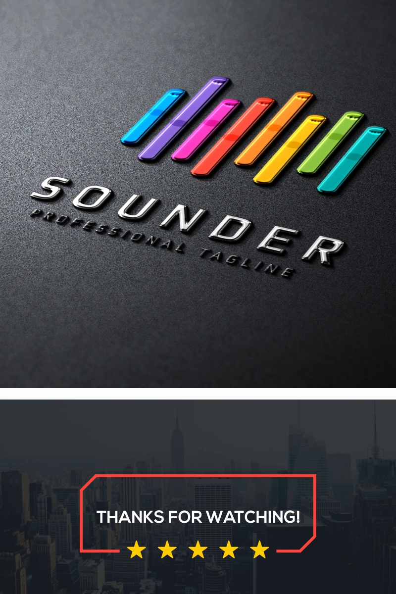 Sound Wave Logo Template.