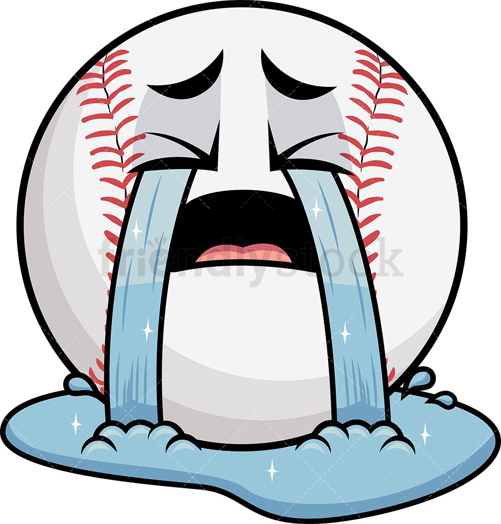 Crying Out Loud Baseball Emoji.