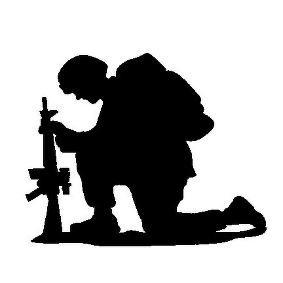 900x900 Soldier Praying Silhouette â€“ 101 Clip Art.