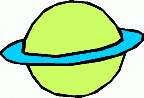 Green Saturn Clipart.