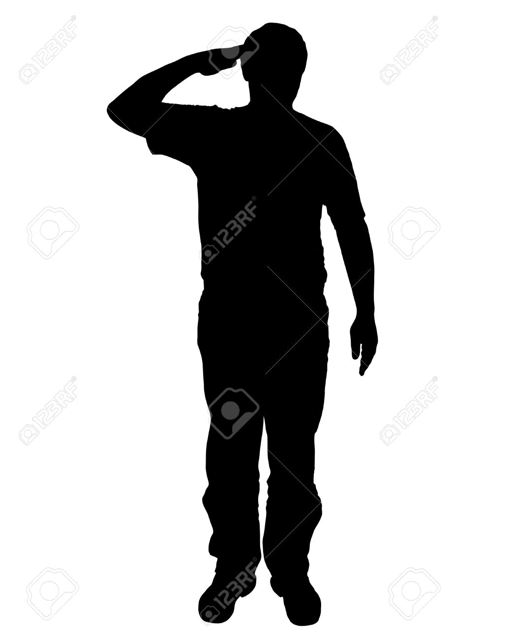 Military Salute Clipart.