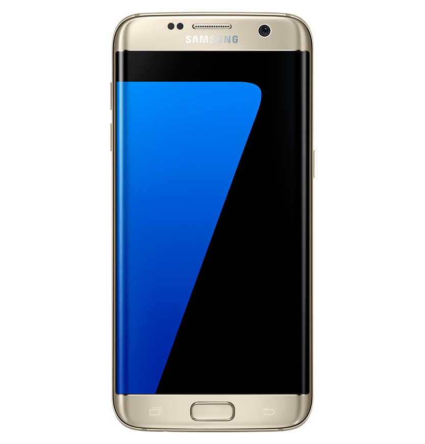 Samsung S7 Front View Mockup transparent PNG.