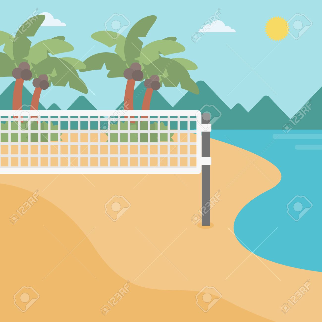 Volleyball clipart sand volleyball.