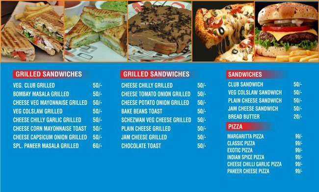 Sandwich Express Menu, Menu for Sandwich Express, Koregaon Park.