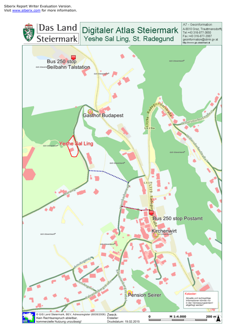 Location of Yeshe Sal Ling Bön center in St. Radegund bei Graz.