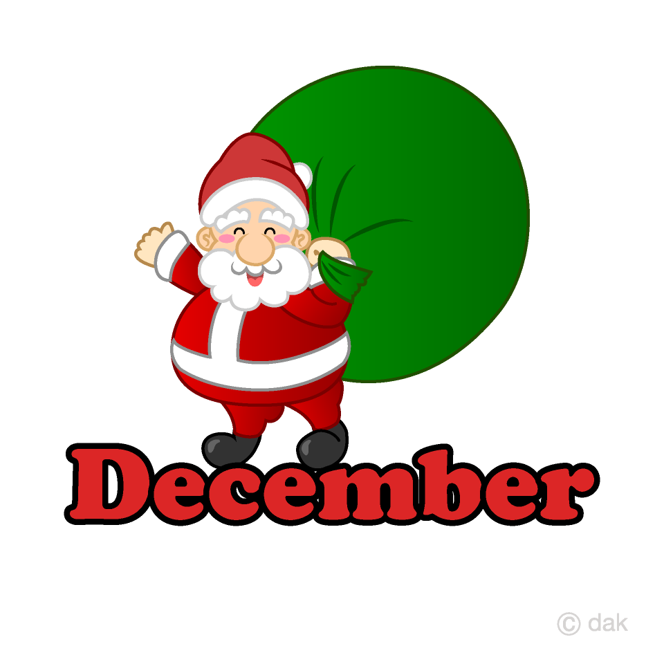 Free Santa December Clipart Image｜Illustoon.