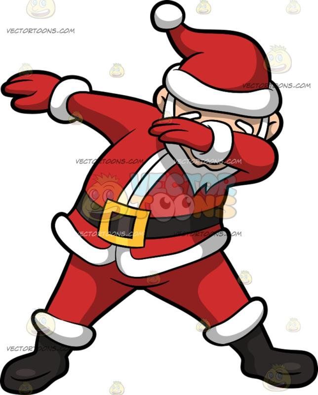 A Dabbing Santa Claus : A man with a white beard wearing a.