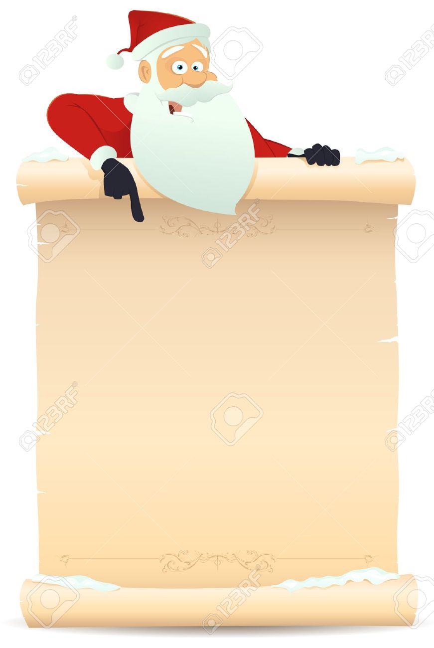 Santa letter clipart.