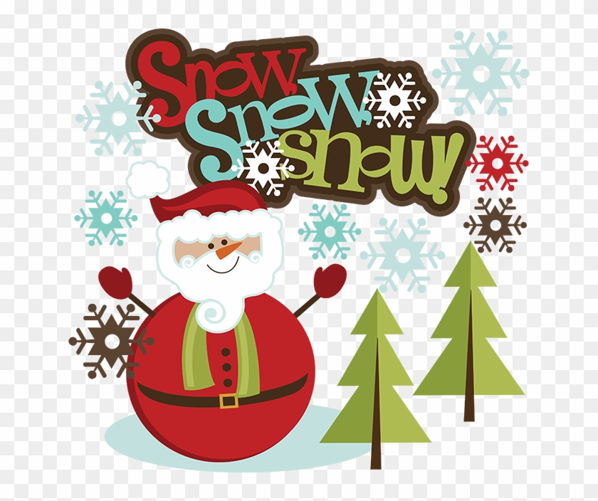 Banner Royalty Free Library Snow Svg Santa Snowman.