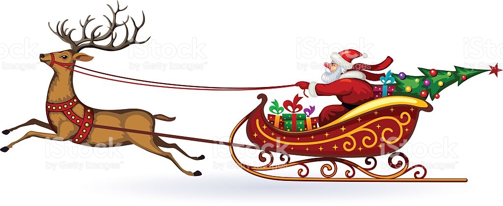 Santa Claus And Reindeer Clipart at GetDrawings.com.