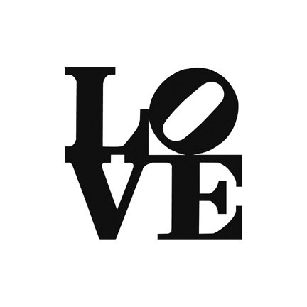 Love sculpture clipart black and white.