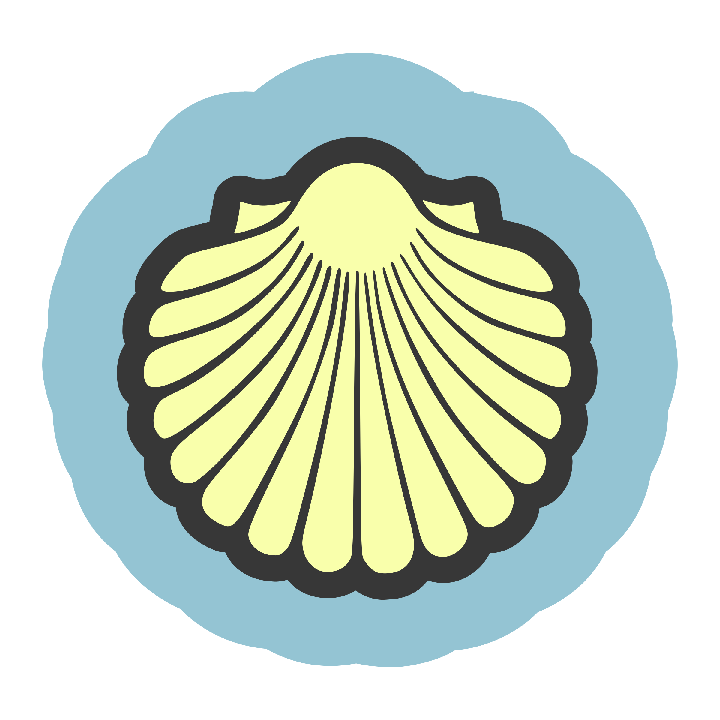 Scallop Seashell Clam Clip art.