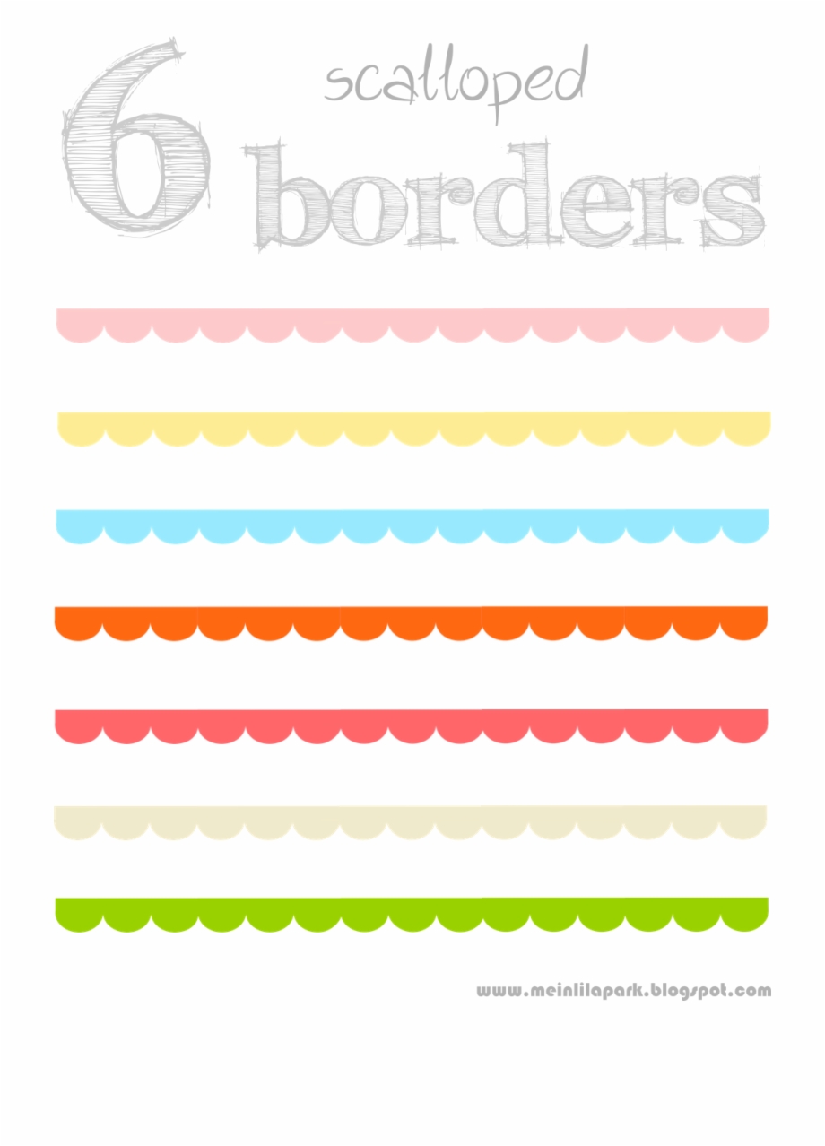 Free Digital And Printable Scalloped Scrapbooking Borders.