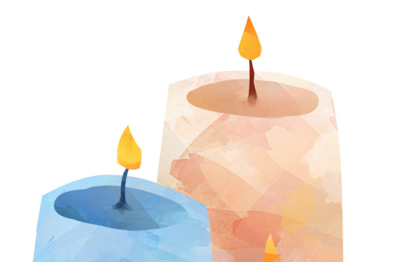 Watercolor Candles Clipart By Digitalartsi.