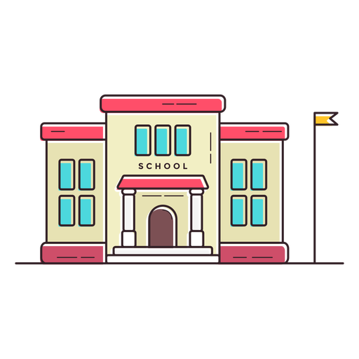 Elementary school building icon.