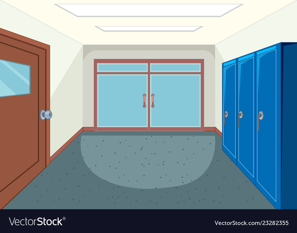 A design school hallway vector image.