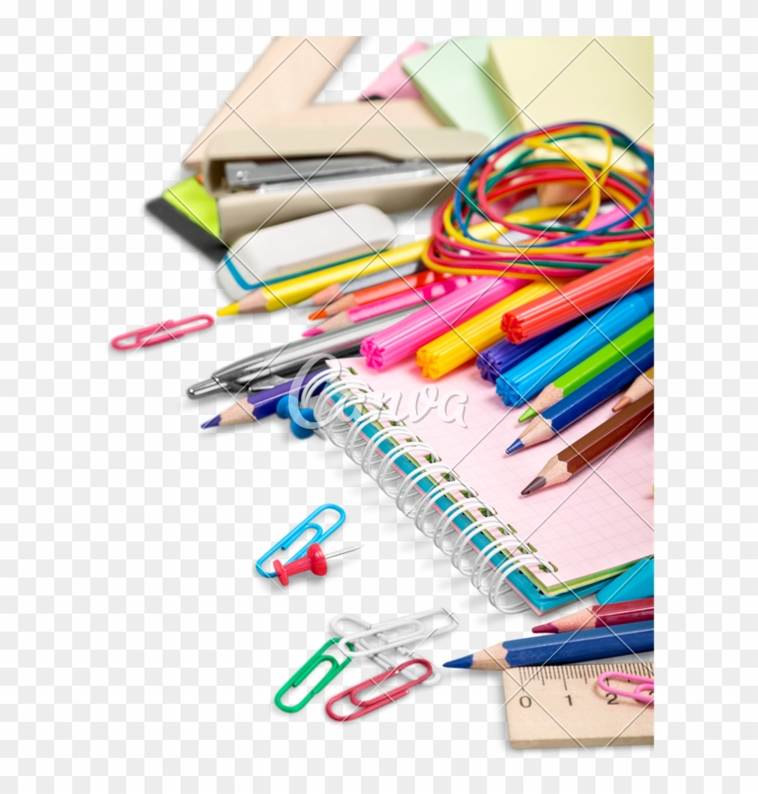 School Supplies Transparent Background.