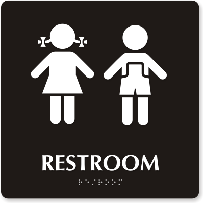 Bathroom Decorative School Bathrooms Clipart 11 Set.