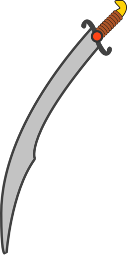 Long Scimitar Clipart.