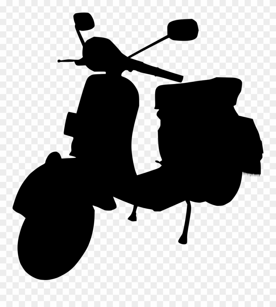 5 Scooter Moped Silhouette.