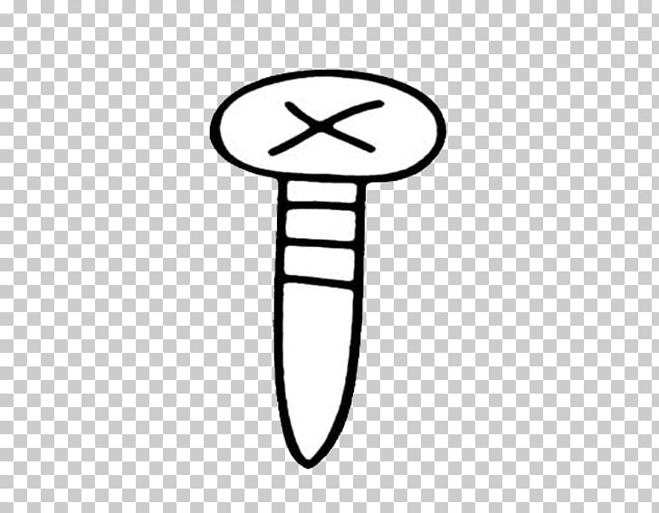 Screw Cartoon Drawing, Black and white cartoon screws PNG.