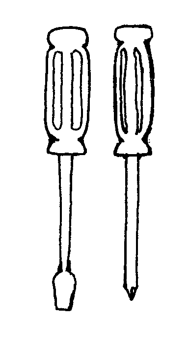 Screwdriver Black And White Clipart.