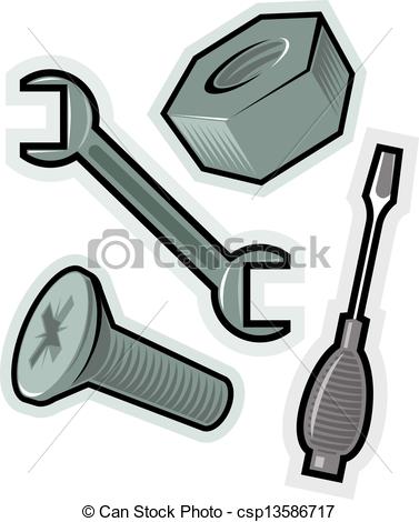 Vector Clip Art of Vector objects for screw.