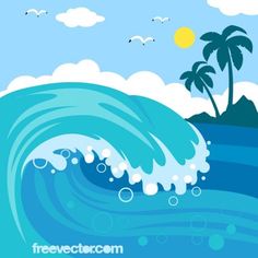 Sea waves clipart 1 » Clipart Station.