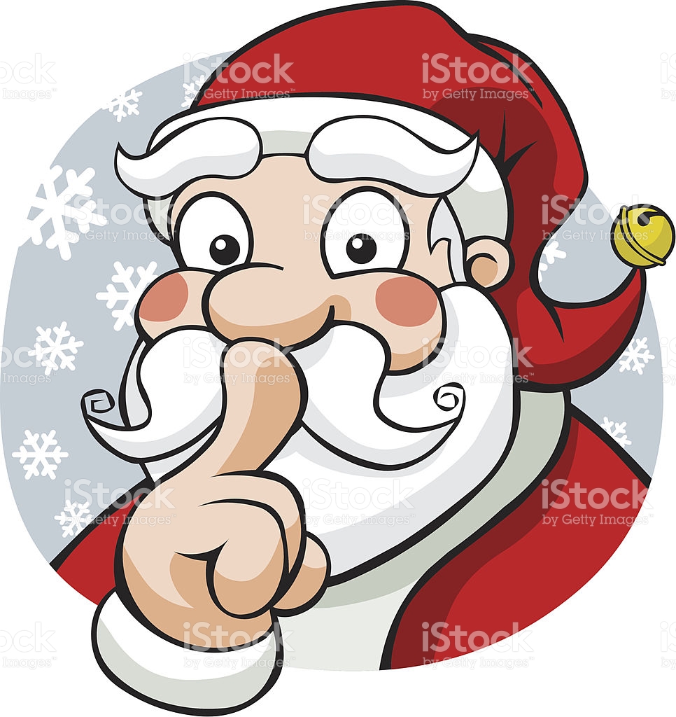 Secret agent santa clipart.