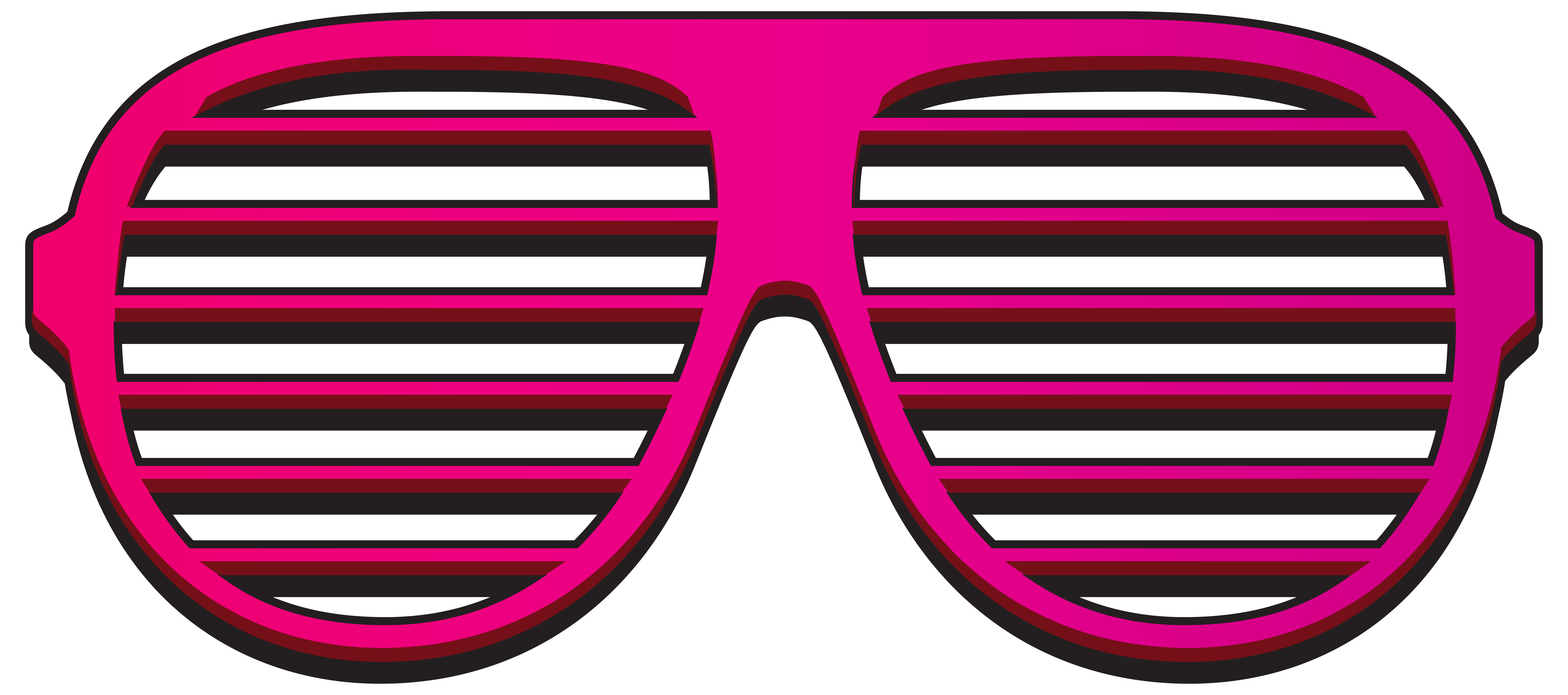 Pink Shutter Shades PNG Clipart Image.