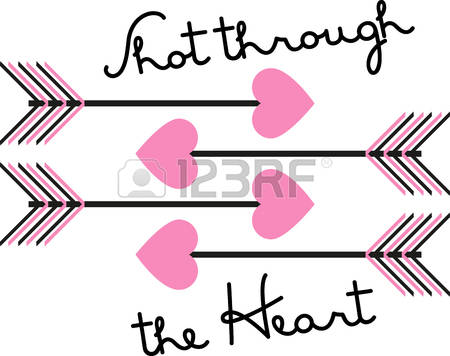 129 Arrow Through Heart Stock Vector Illustration And Royalty Free.